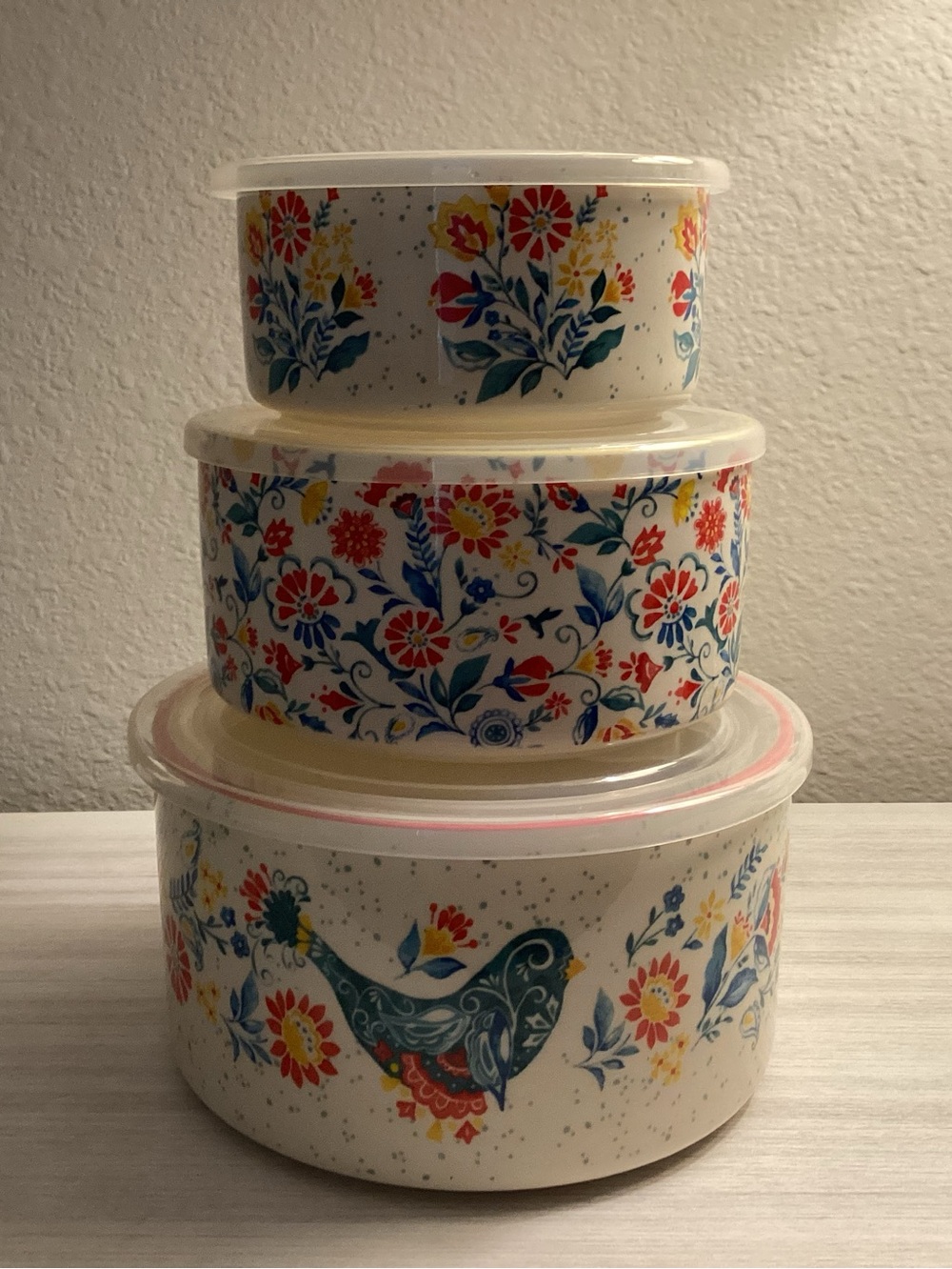 The Pioneer Woman Mazie 6-Piece Round Ceramic Nesting Bowls